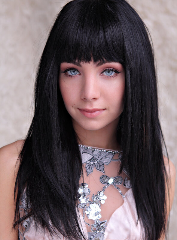 Woman with Black Hair — Neutral, Photograph, Long Hair
