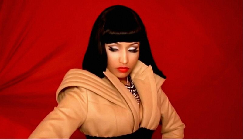 Woman with Black Hair — Red, Dramatic