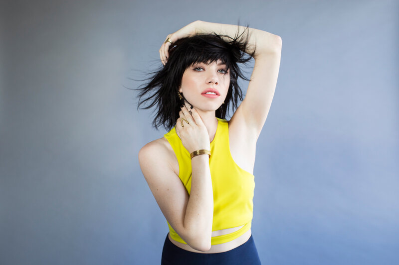 Woman with Black Hair — Yellow, Confident, Photograph