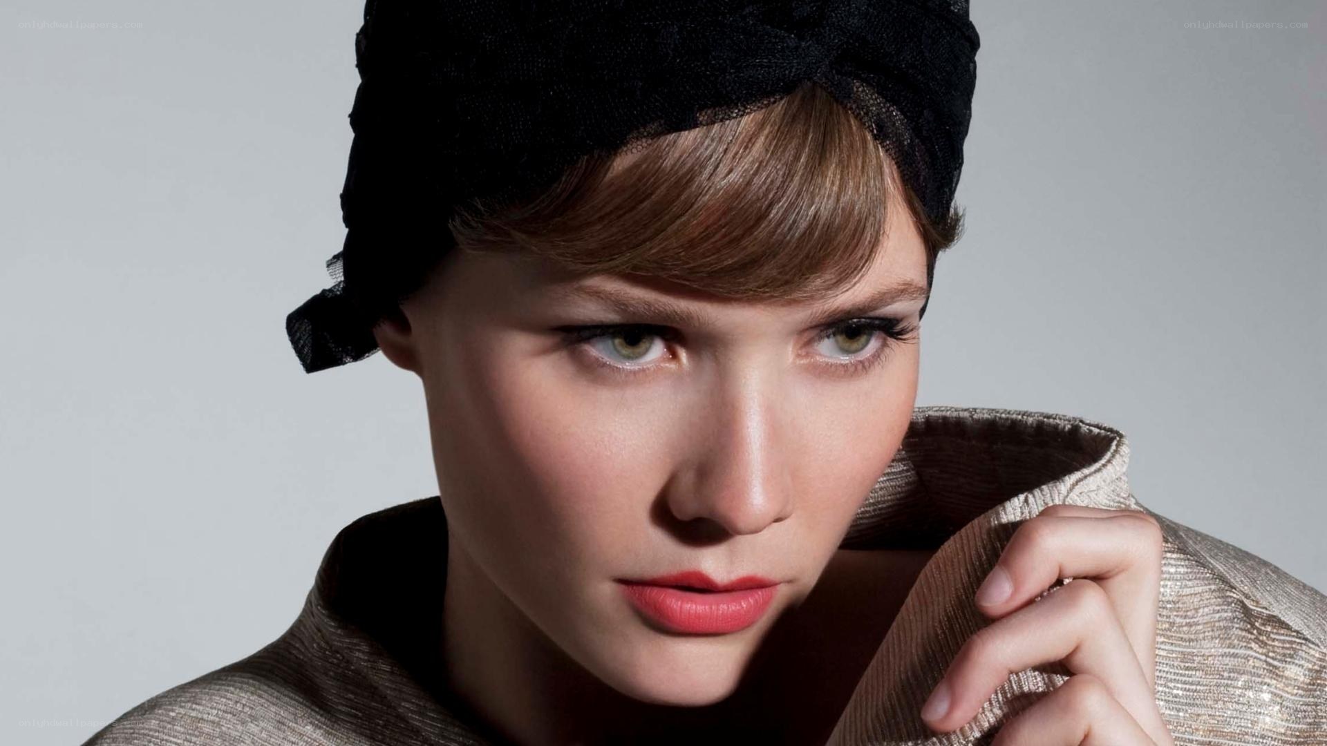 woman with black headband