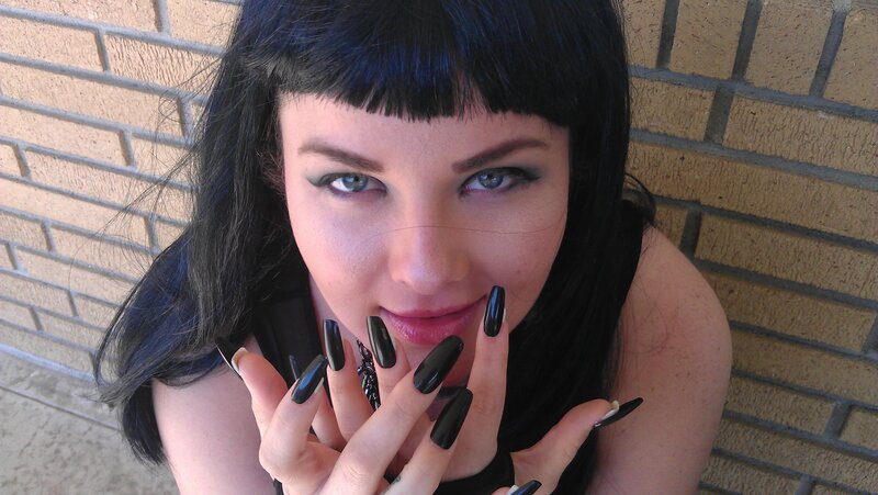 Woman with Black Nails — Neutral