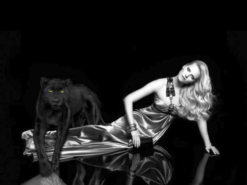 woman with black panther