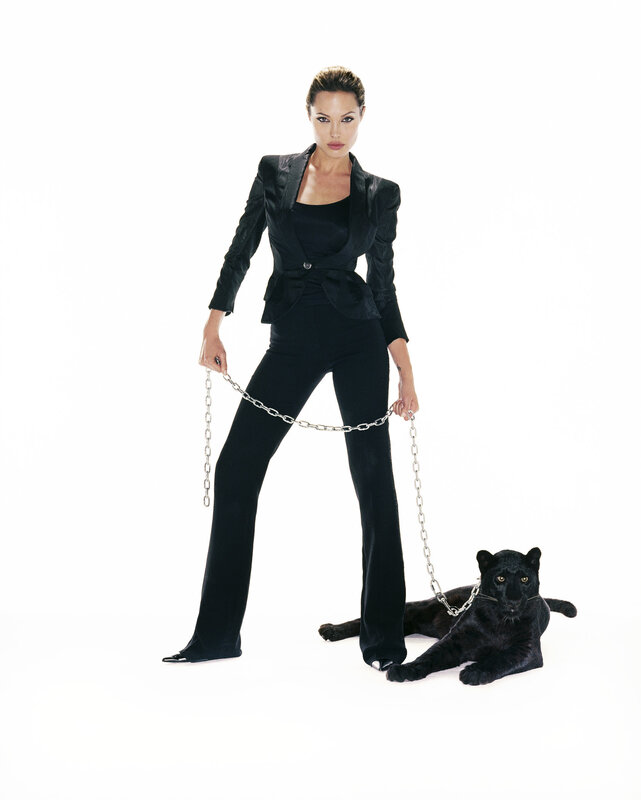 woman with black panther
