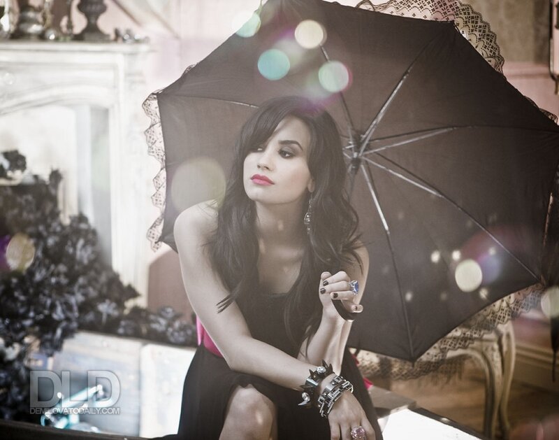 woman with black umbrella