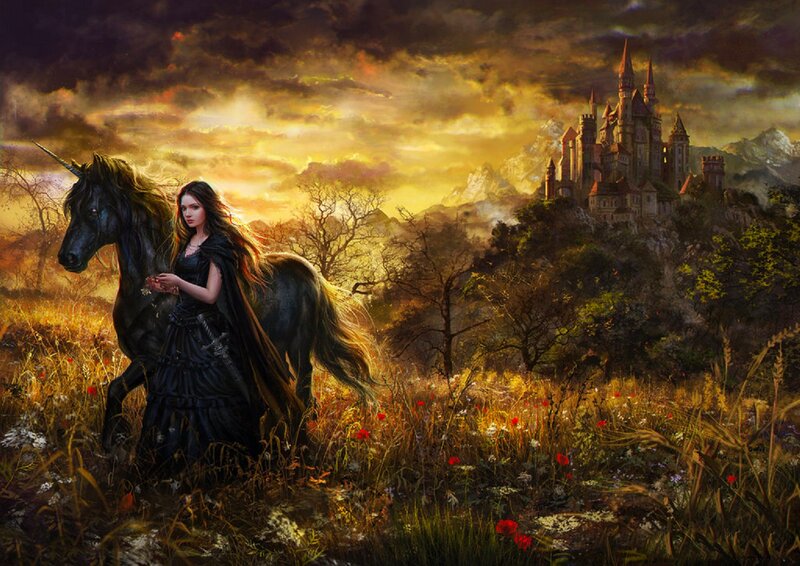 Woman with Black Unicorn