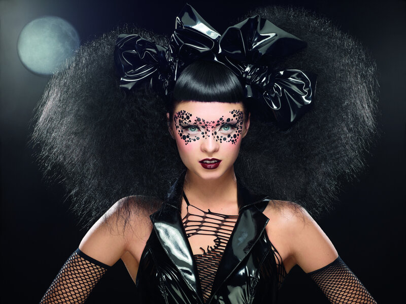 Woman with Black Wig