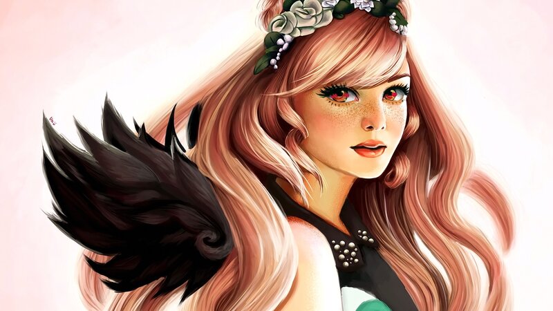 Woman with Black Wing