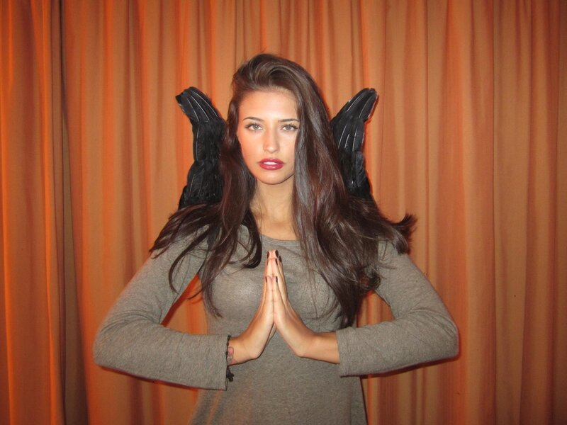 woman with black wings