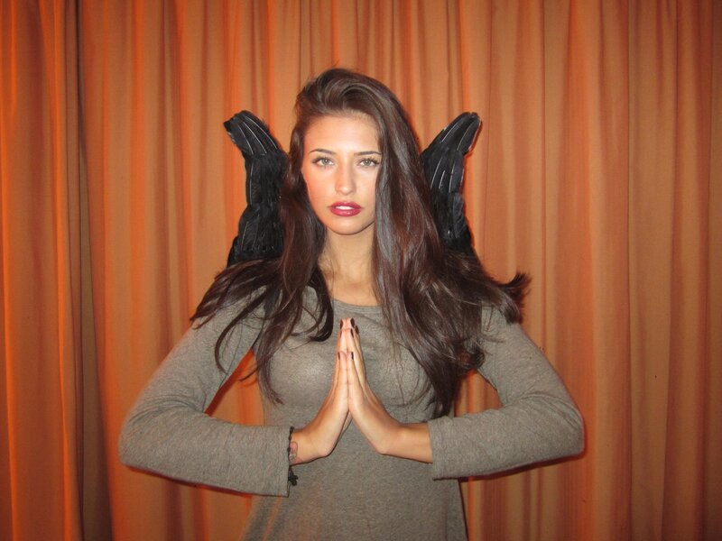 Woman with Black Wings — Brown, Dramatic
