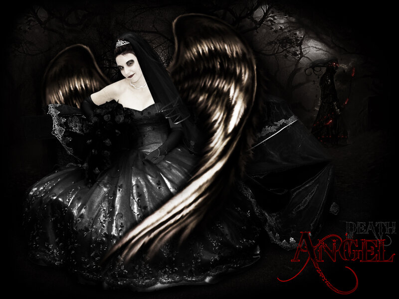 Woman with Black Wings — Dark, Night