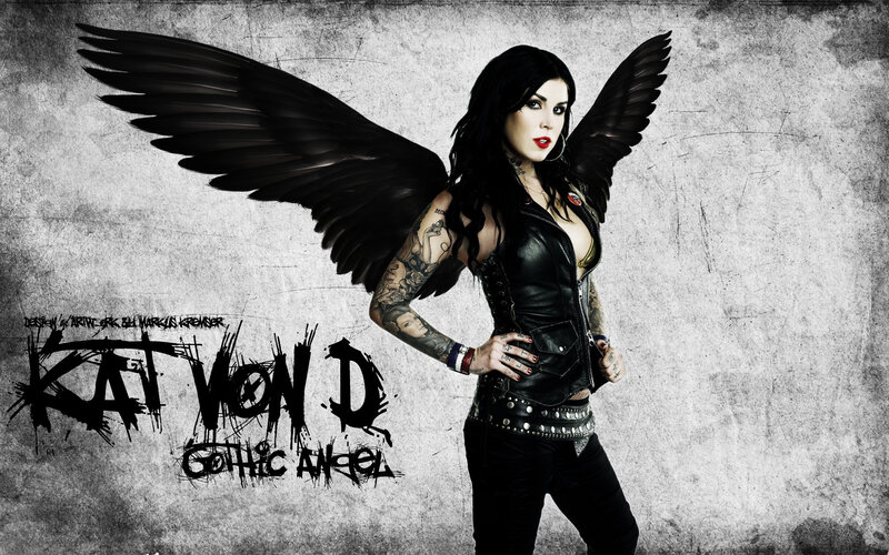 Woman with Black Wings — Dramatic, Digital Art, Tattoos