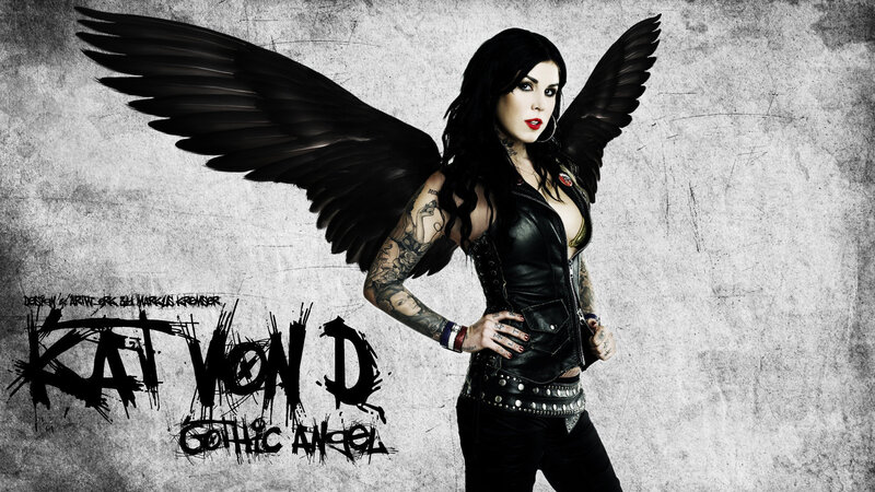 Woman with Black Wings — Dramatic, Photograph, Tattoos