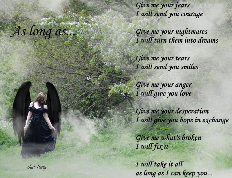 Woman with Black Wings — Dramatic, Spring
