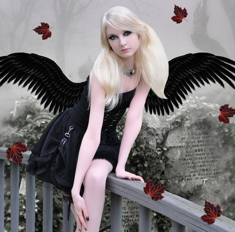 Woman with Black Wings — Gothic