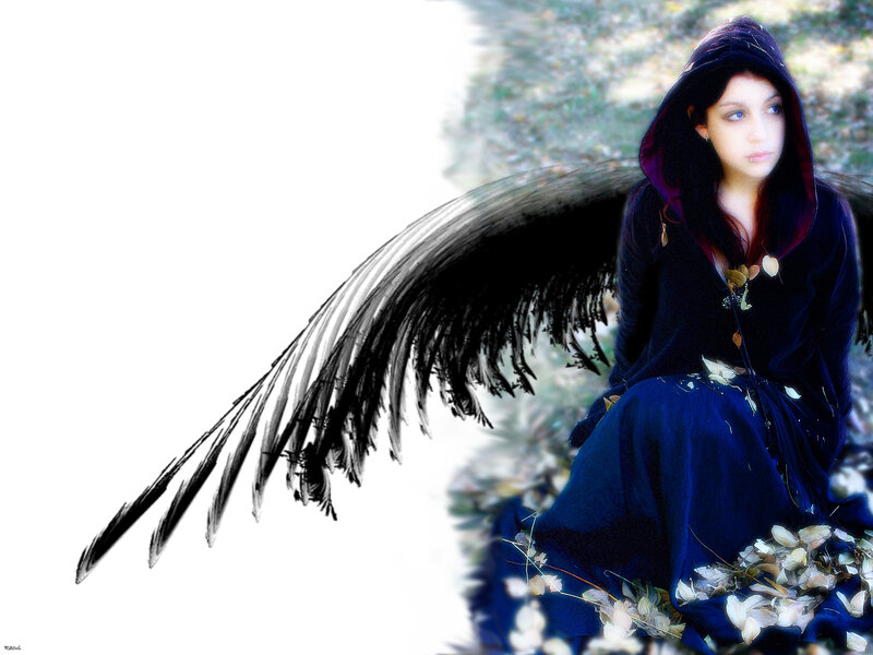 Woman with Black Wings — Melancholic