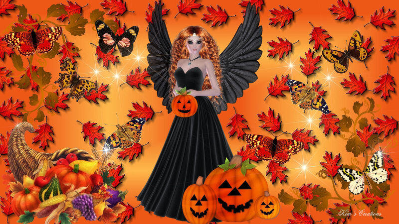 Woman with Black Wings — Orange
