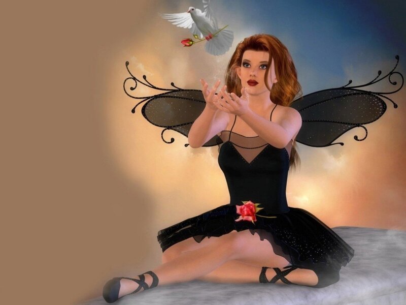 Woman with Black Wings — Serene