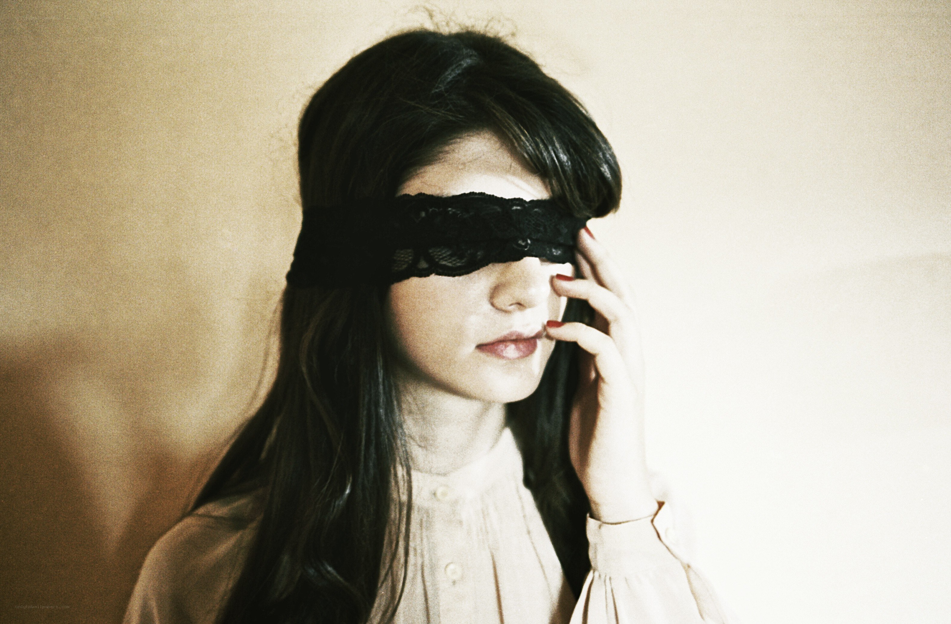 woman with blindfold