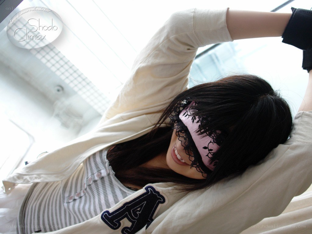 woman with blindfold smiling