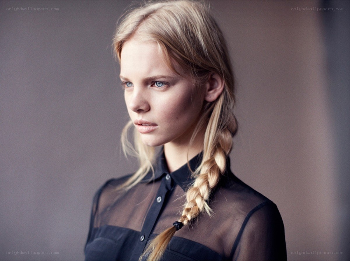 woman with blonde braid