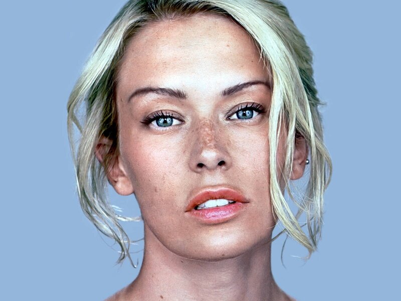 woman with blonde hair and blue eyes
