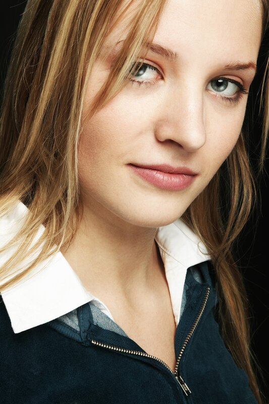 woman with blonde hair and blue eyes