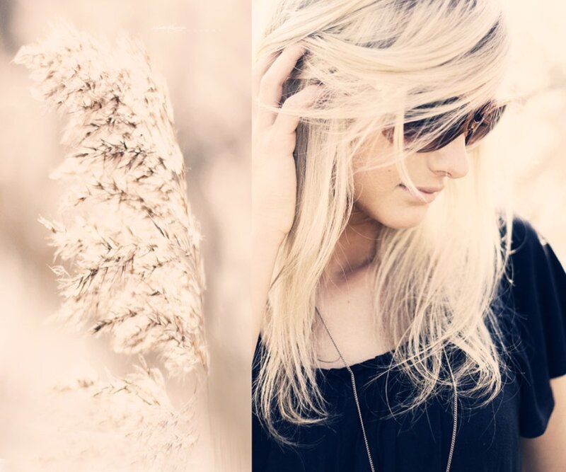 woman with blonde hair and sunglasses