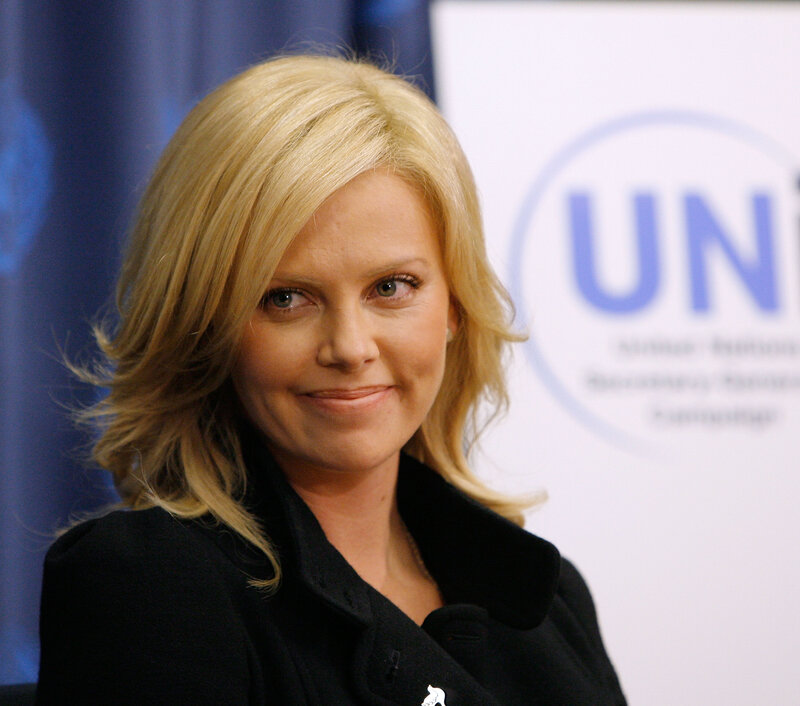 woman with blonde hair at event