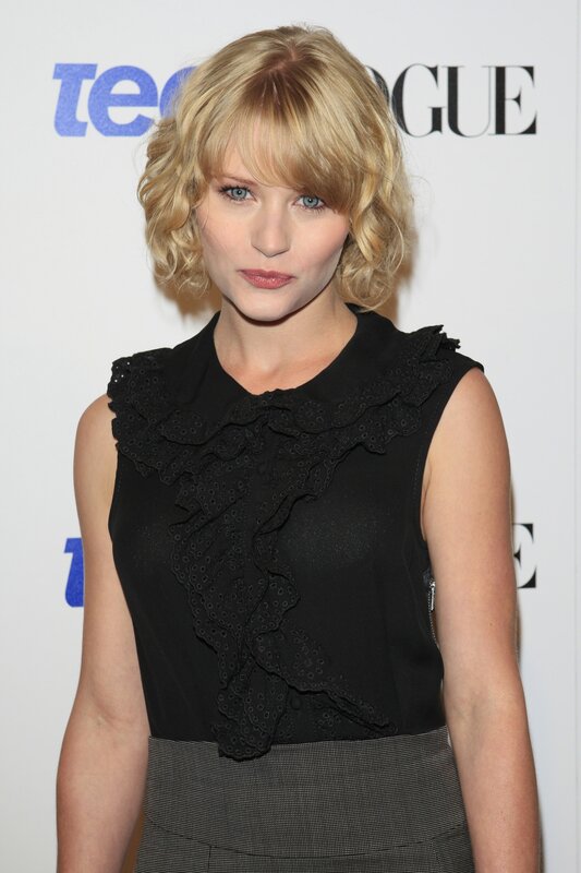 woman with blonde hair at event