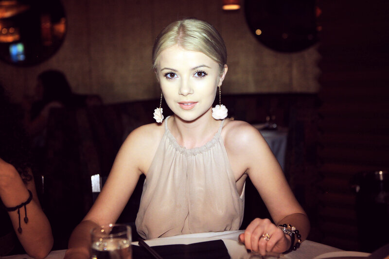 Woman with Blonde Hair — Beige, Calm, Night