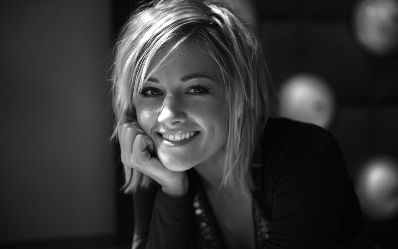Woman with Blonde Hair — Black, Calm, Night