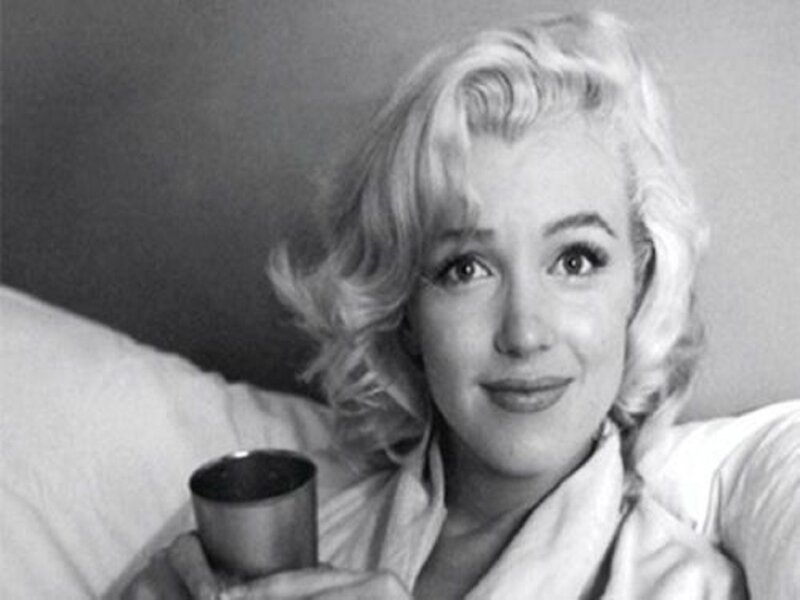 Woman with Blonde Hair — Black, Calm, Photograph, Pillow