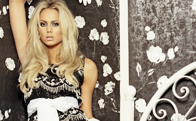 Woman with Blonde Hair — Black, Confident, Photograph, Dress, Wallpaper