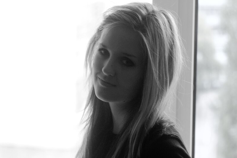 Woman with Blonde Hair — Black, Contemplative, Photograph, Window, White