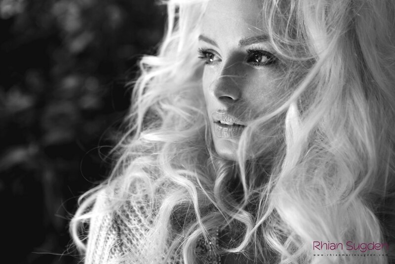 Woman with Blonde Hair — Black, Dramatic, Photograph, Face, Background