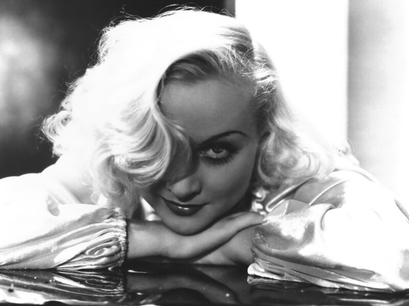 Woman with Blonde Hair — Black, Dramatic, Photograph, Hands, Table