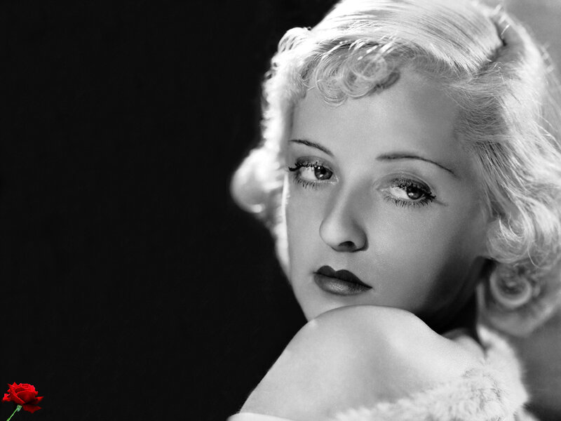 Woman with Blonde Hair — Black, Dramatic, Photograph, Rose