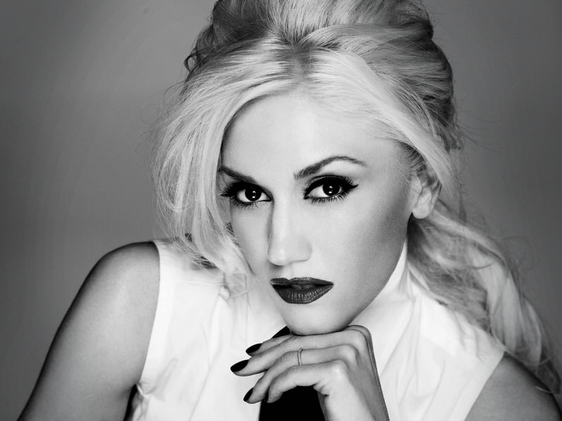 Woman with Blonde Hair — Black, Dramatic, Photograph, White Shirt, Dark Lipstick