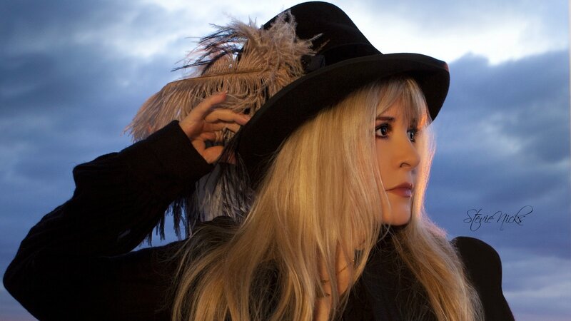 Woman with Blonde Hair — Black, Dramatic, Sunset, Photograph, Hat