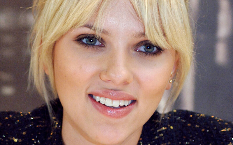 Woman with Blonde Hair — Black, Happy, Photograph, Blonde Hair, Blue Eyes