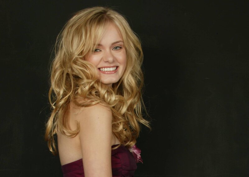 Woman with Blonde Hair — Black, Happy, Photograph, Blonde Hair