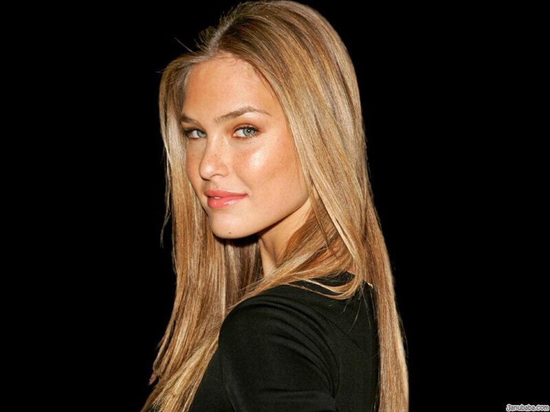 Woman with Blonde Hair — Black, Neutral, Photograph, Black Shirt, Long Hair