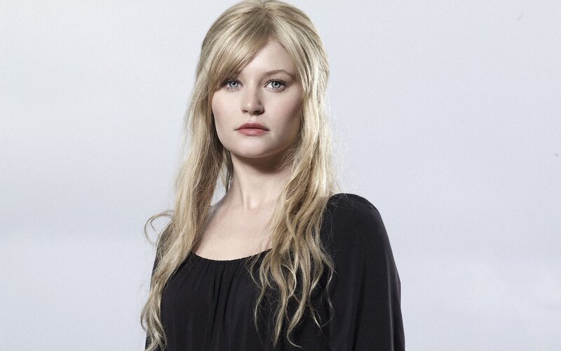 Woman with Blonde Hair — Black, Neutral, Photograph, Blonde Hair, Black Top, Light Background
