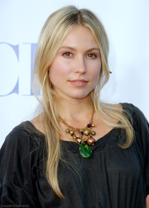 Woman with Blonde Hair — Black, Neutral, Photograph, Necklace, Black Top