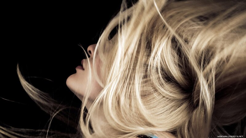 Woman with Blonde Hair — Black, Profile