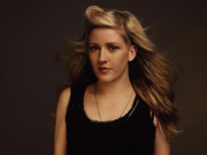 Woman with Blonde Hair — Black, Serious, Photograph, Black Top, Necklace