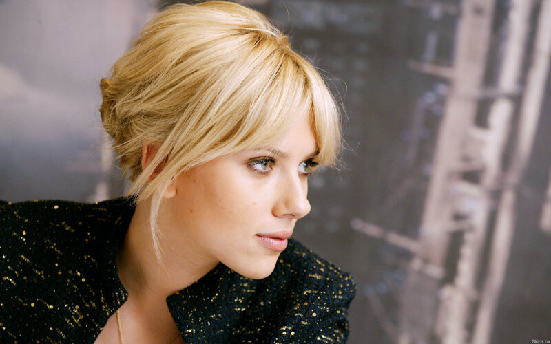 Woman with Blonde Hair — Black, Serious, Photograph, Blonde Hair, Black Top