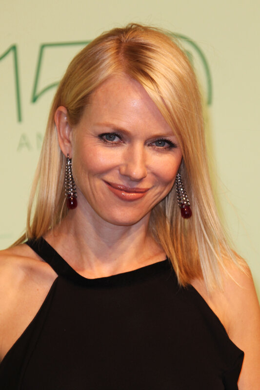 Woman with Blonde Hair — Black, Smiling, Photograph, Earrings