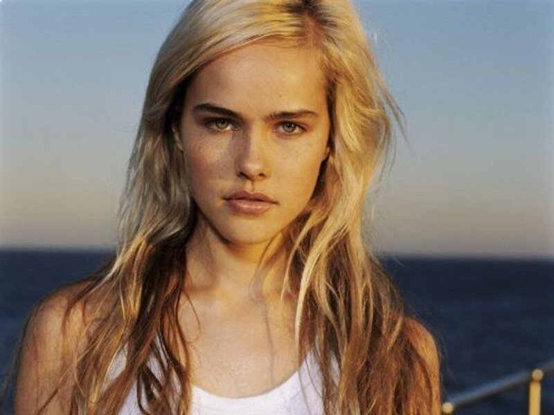 Woman with Blonde Hair — Blue, Calm, Sunset