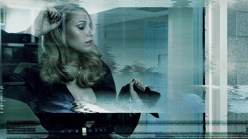 Woman with Blonde Hair — Blue, Dramatic, Photograph, Hand, Window